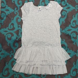 Carter's Light Gray Ruffle Dress